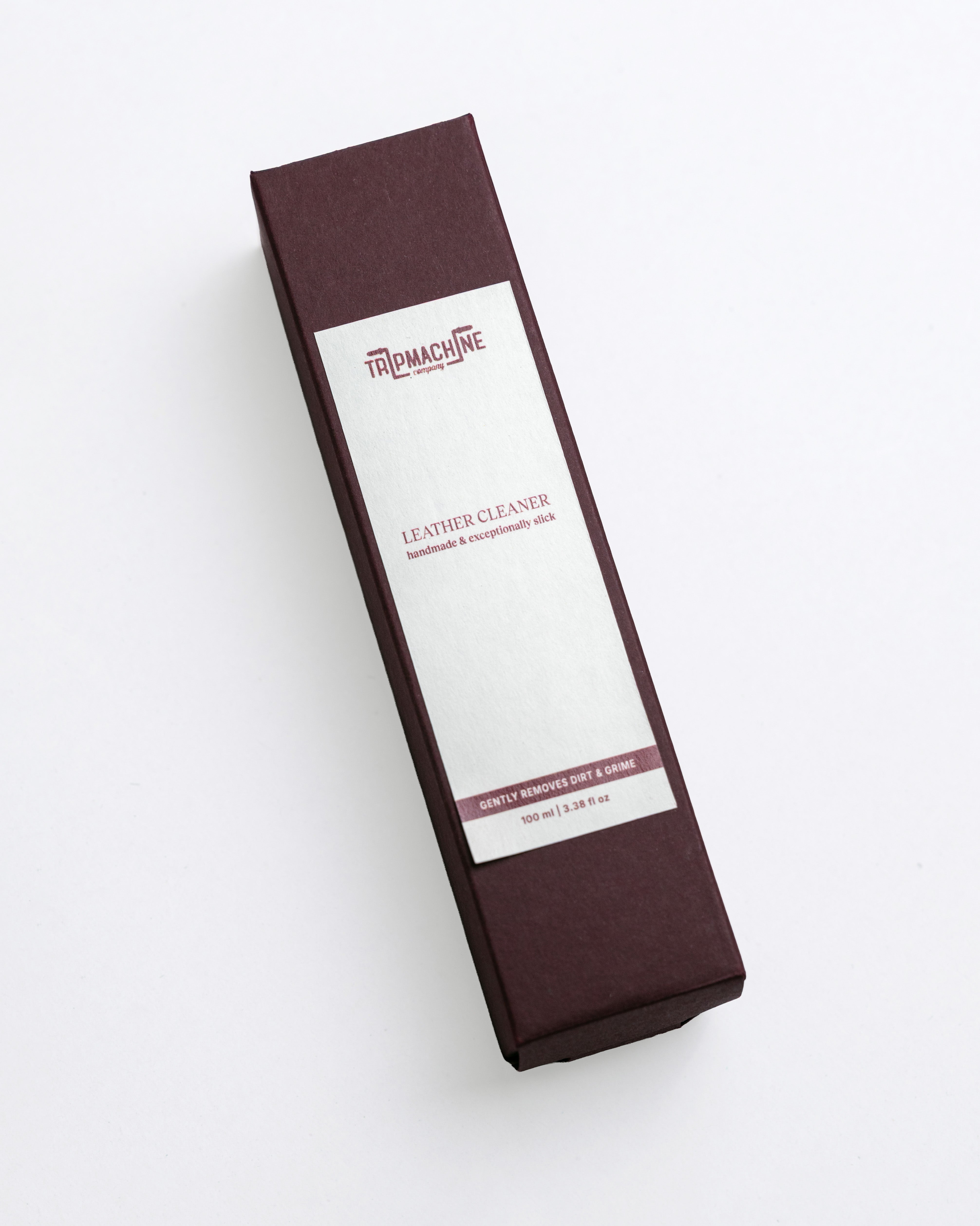 Box of Tripmachine Leather Cleaner on a white background