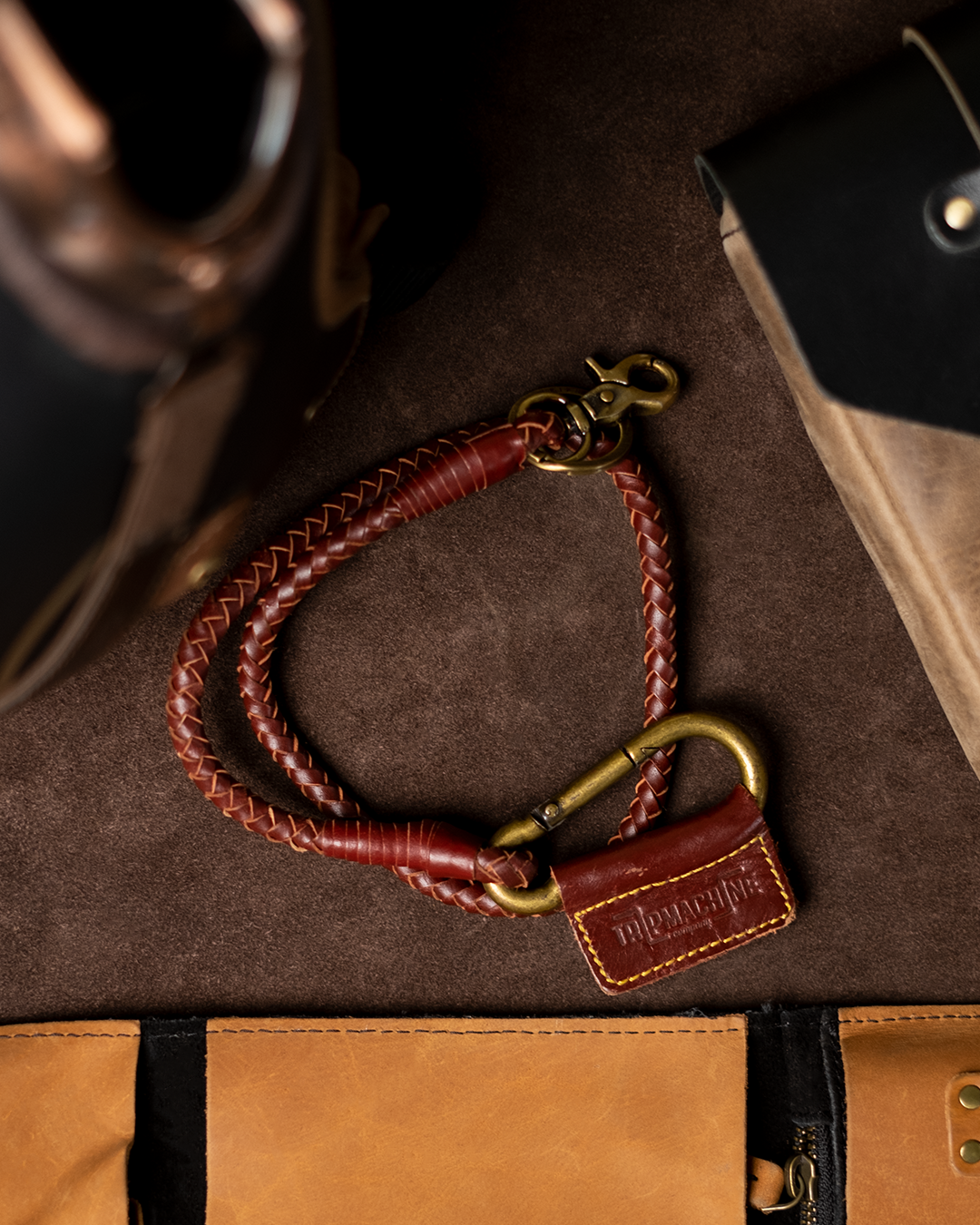 Loop Braided Leather Keychain — Hudson & Kings