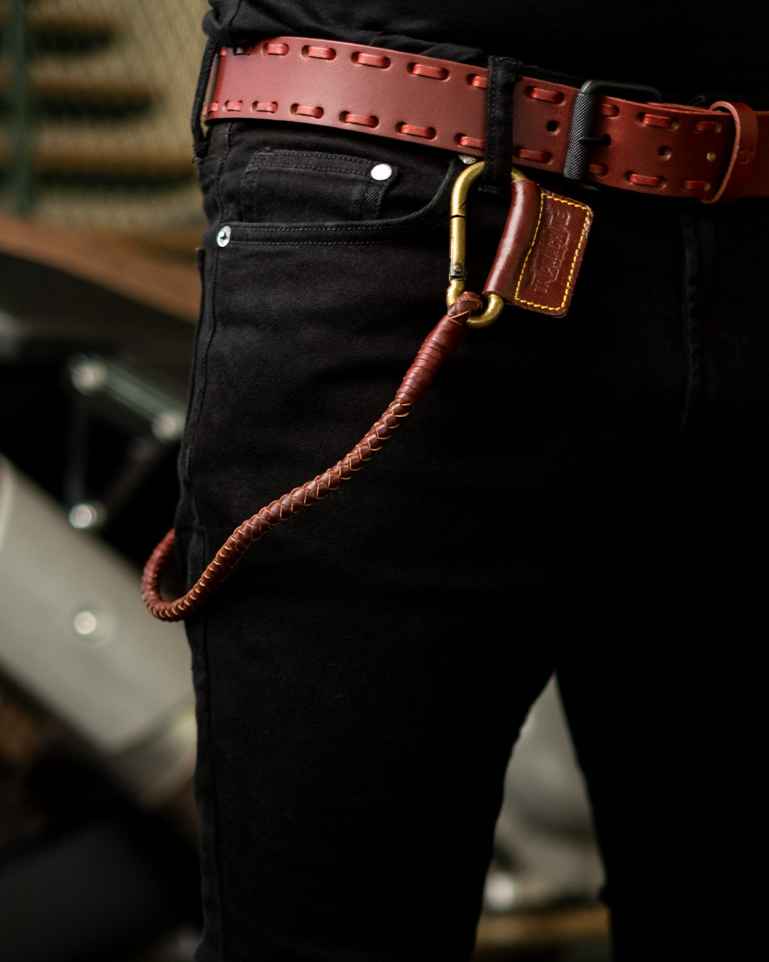 Loop Braided Leather Keychain — Hudson & Kings
