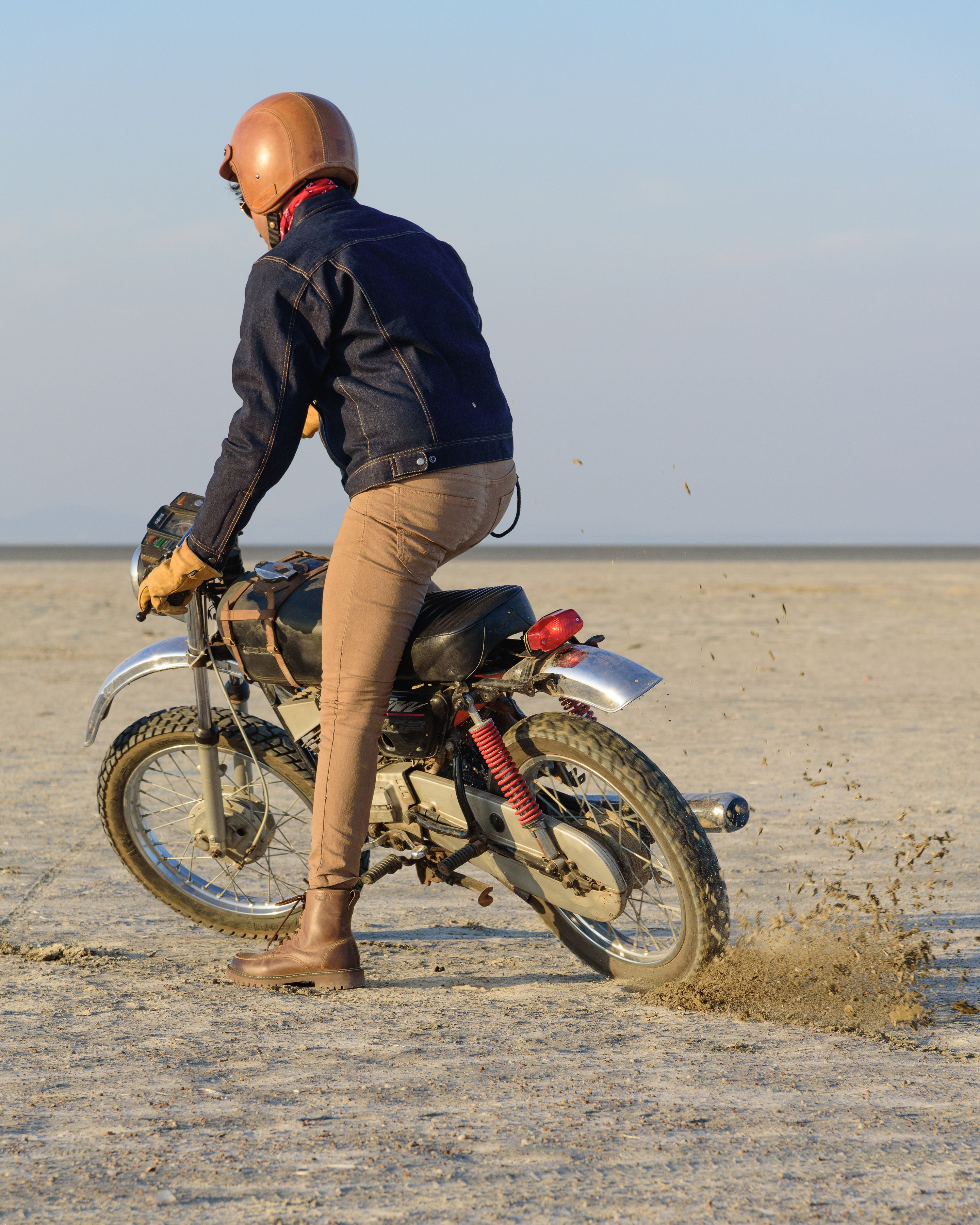 zero: denim riding jacket – trip machine company
